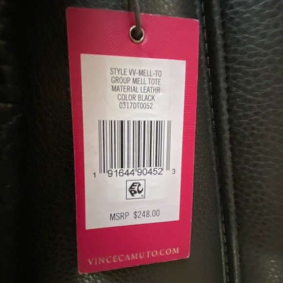 VINCE CAMUTO Leather Tote Purse NWT - Picture 7 of 12